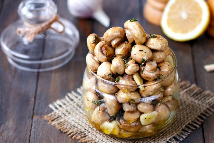 Маринованные шампиньоны с лимоном