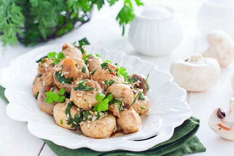 Маринованные шампиньоны по-корейски