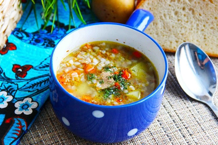 Гречневый суп с курицей