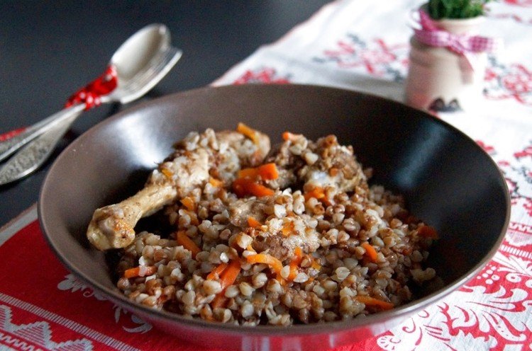 Гречка с домашней уткой в мультиварке