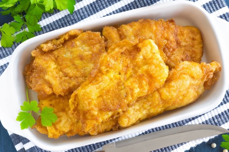 Кляр для рыбы из белого вина