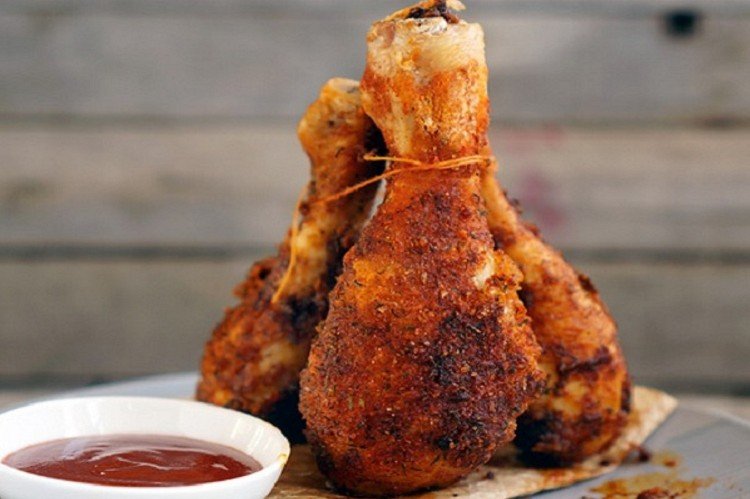 Куриные ножки, жаренные в пикантной панировке