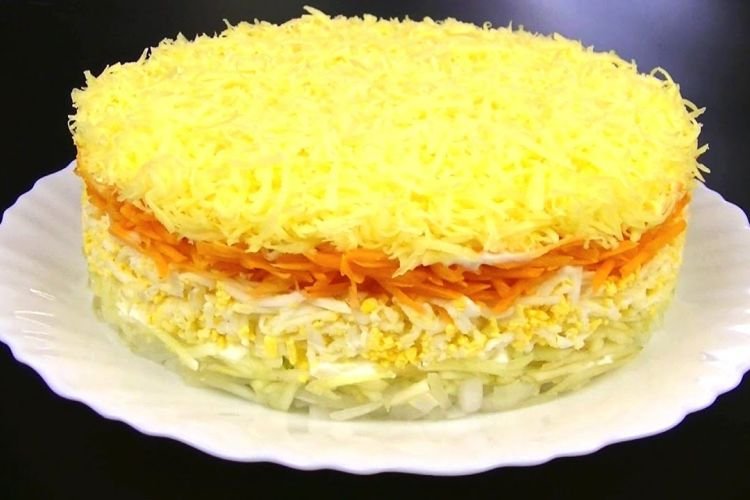 Салат «Французский» с корейской морковью