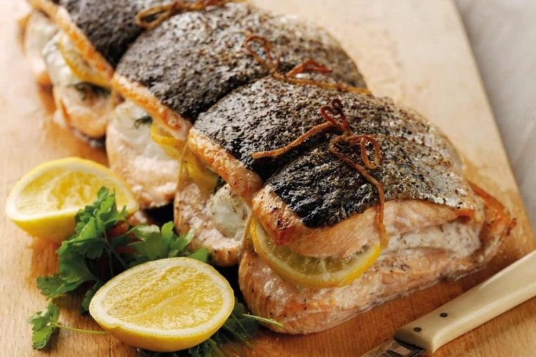 Семга целиком в духовке