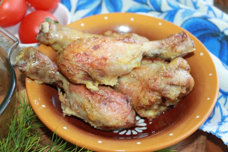 Куриные голени, запеченные в майонезе