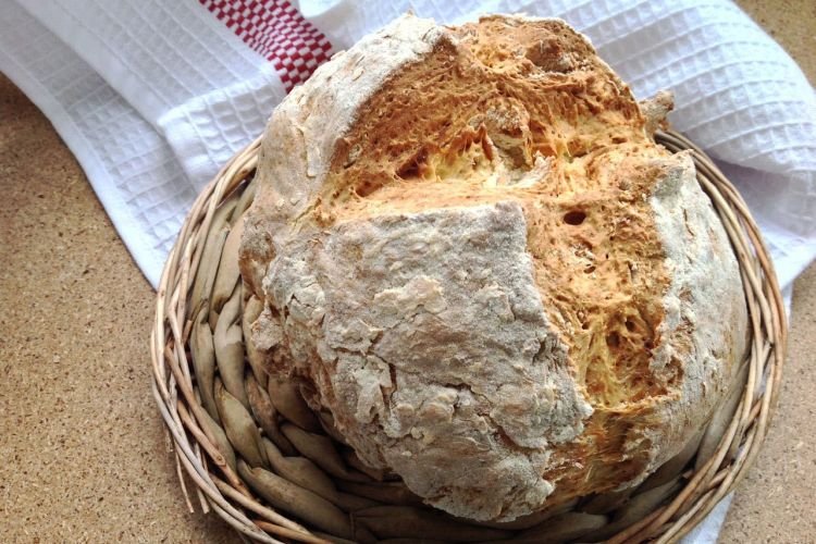 Бездрожжевой хлеб в духовке