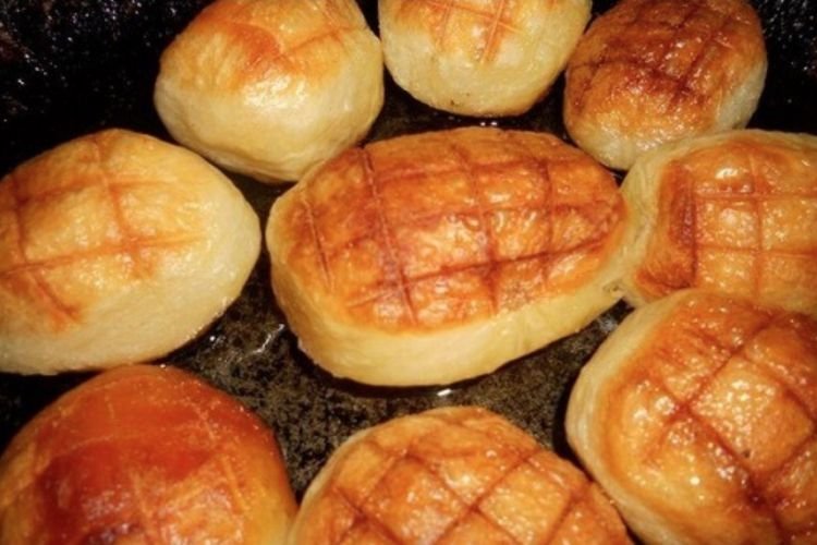 Запеченный замороженный картофель