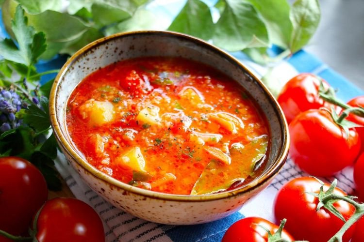 Постный суп с кускусом