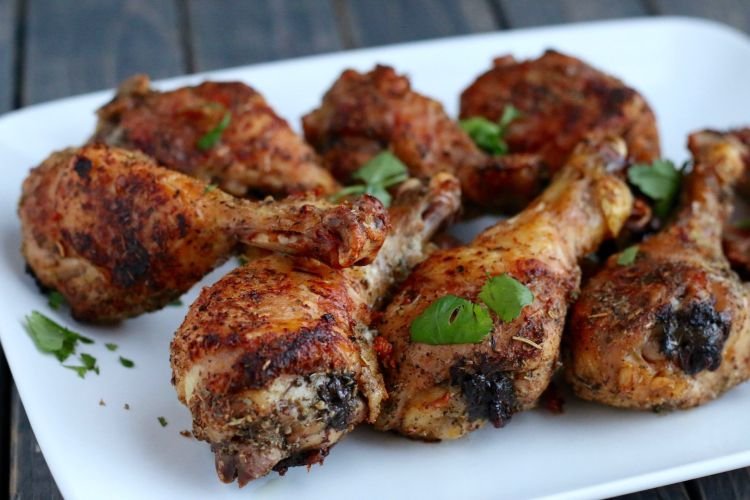 Жареные куриные голени