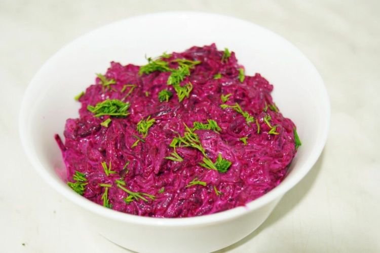 ПП салат со свеклой и капустой