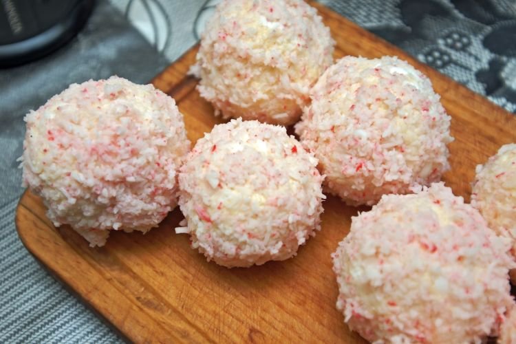 Крабовые шарики с начинкой