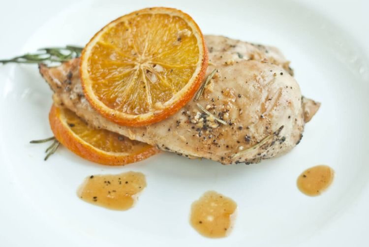 Куриное филе с апельсинами