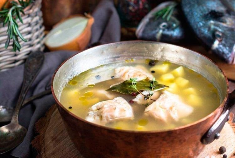 Суп из морского окуня