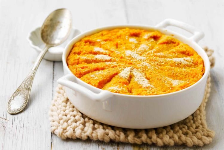 Тыквенная запеканка с морским окунем