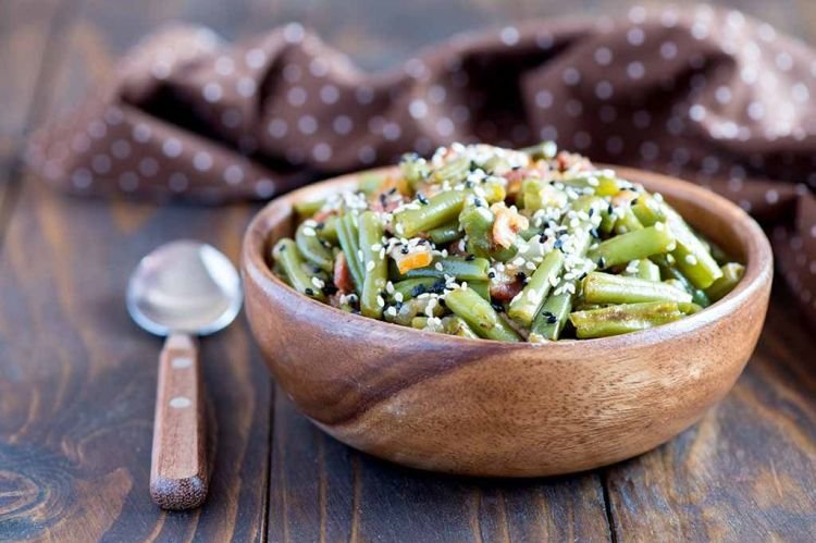 Киноа со стручковой фасолью