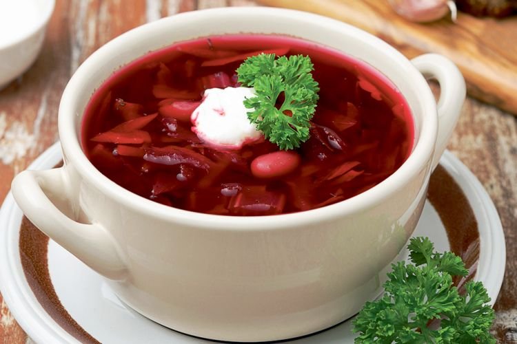 Борщ с фасолью