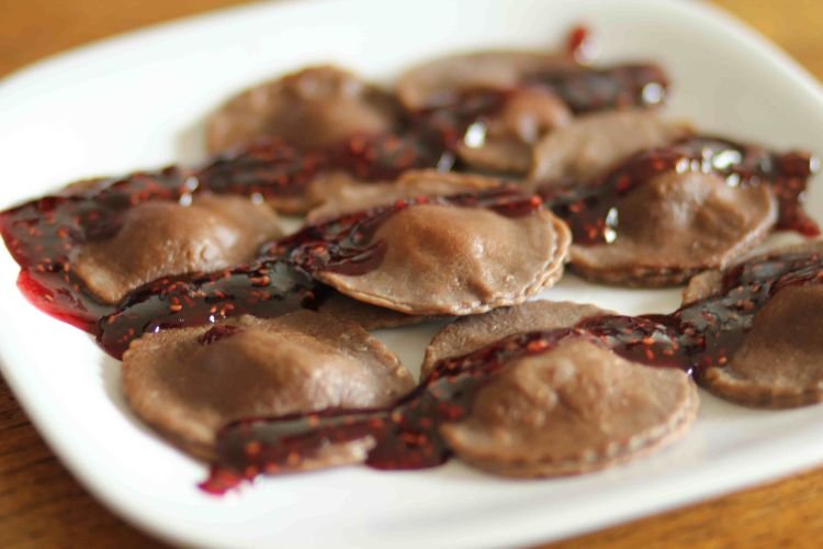 Шоколадные равиоли