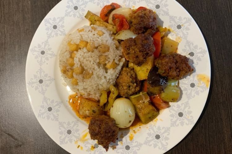 Кюфта с овощами в духовке