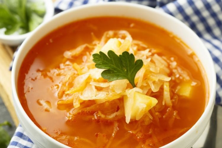 Щи с томатным соком