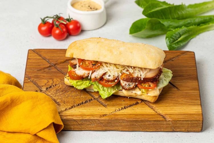 Панини с копченой курицей