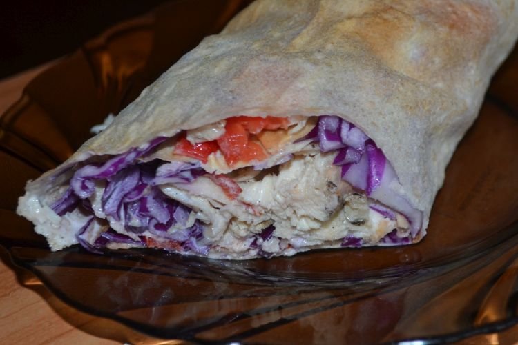 Донер кебаб с фиолетовой капустой