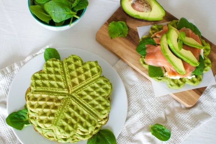 Шпинатные вафли