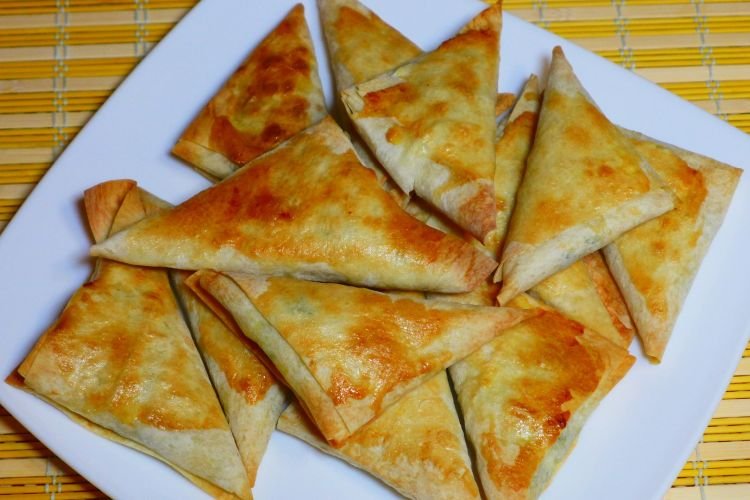 Конвертики из лаваша с яйцом