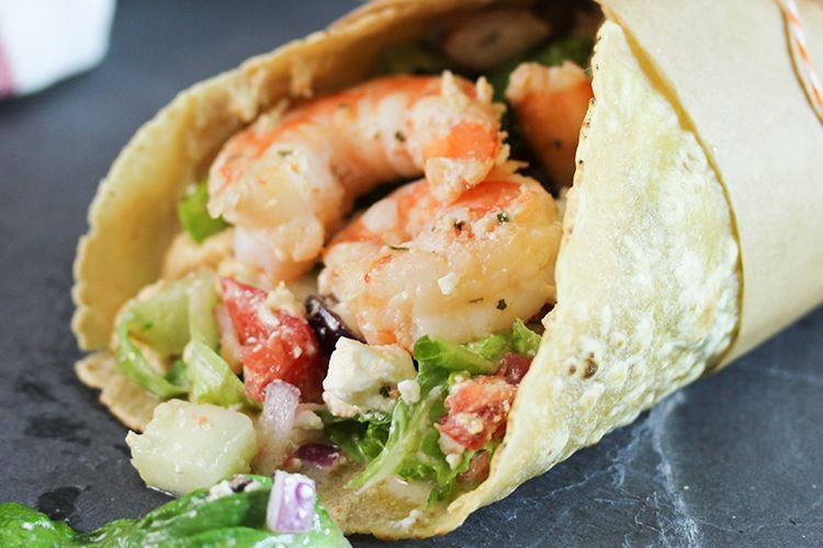 Тортилья с креветками