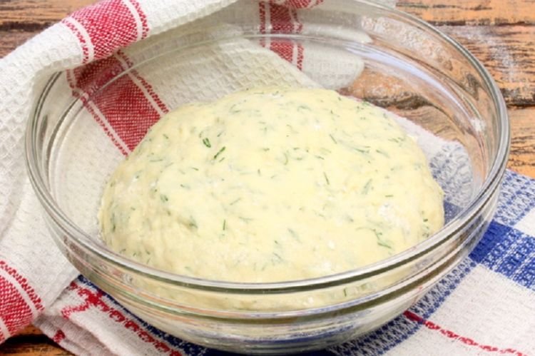 Тесто для пельменей с зеленью