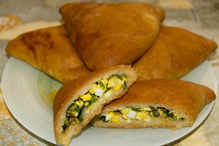 Самса с рисом и яйцом