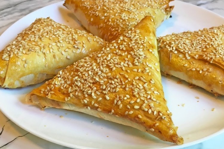 Самса из лаваша с курицей