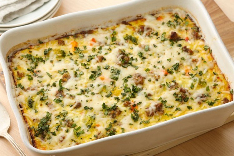 Запеканка с фаршем и овощами