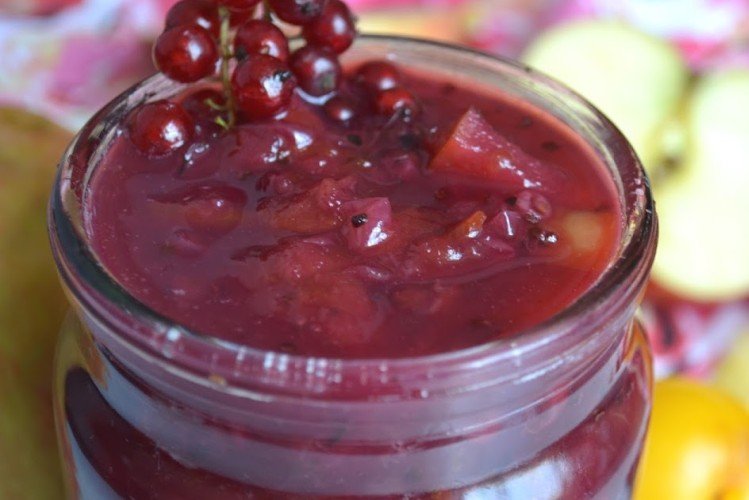 Джем из красной смородины и яблок