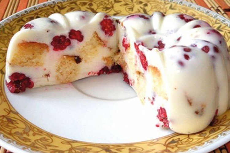 Бланманже с печеньем