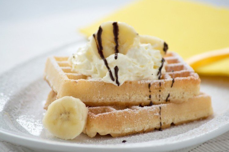 Банановые вафли