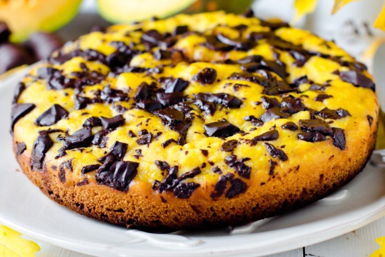 Тыквенный пирог с шоколадом