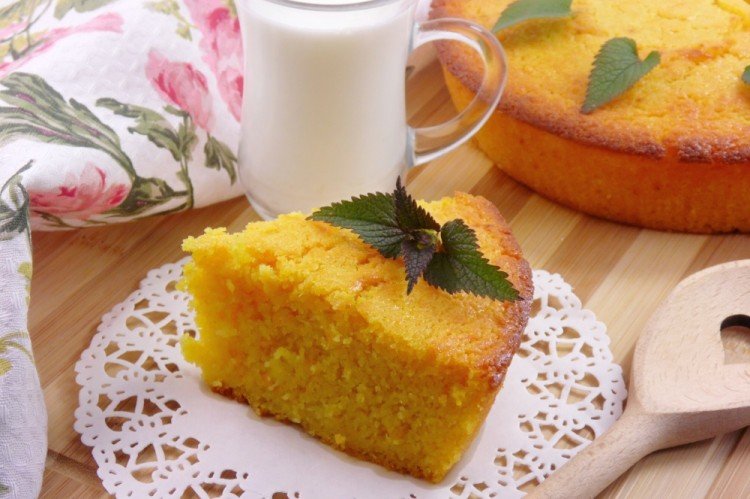 Тыквенный пирог с манкой и лимоном