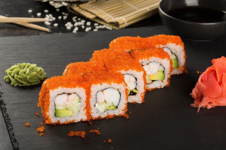 Роллы Калифорния с креветками