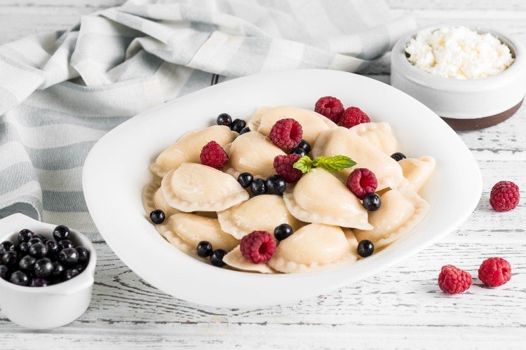 Вареники с творогом на заварном тесте