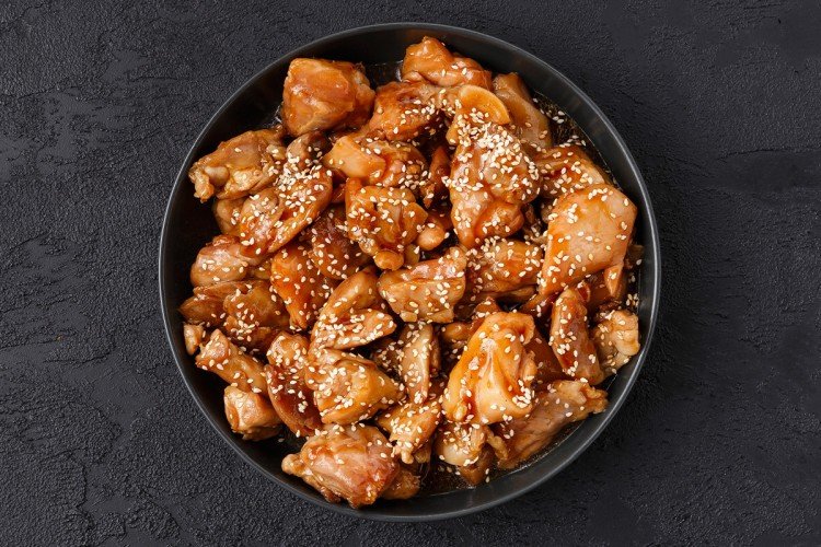 Курица с грибами в соусе терияки