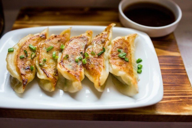 Постные гедза с грибами