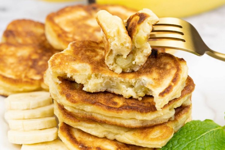 Постные банановые оладьи