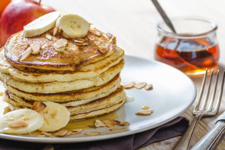 Банановые оладьи с рикоттой