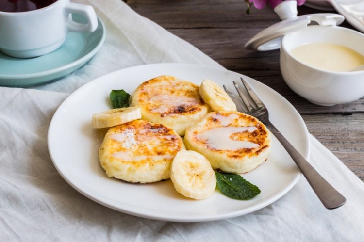 Творожники с бананом