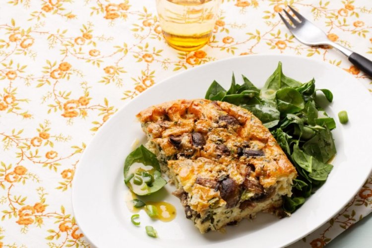 Фриттата с опятами