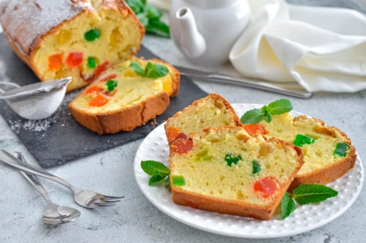 Банановый кекс с цукатами в мультиварке