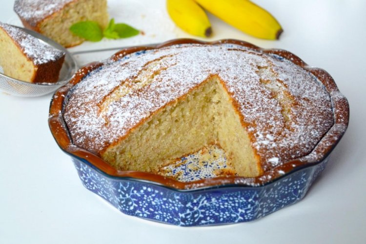 Банановый кекс на кефире