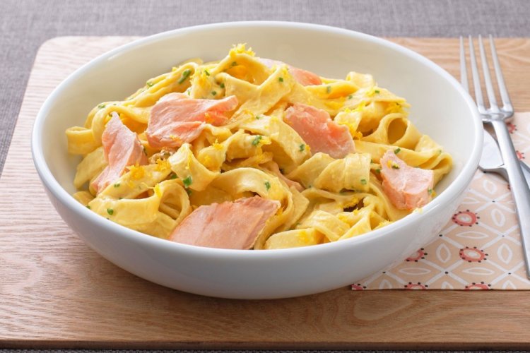 Паста с лососем