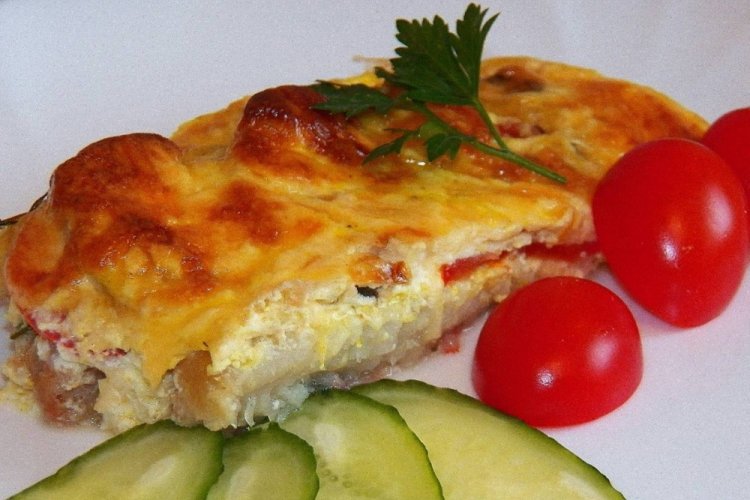 Морской окунь с сыром