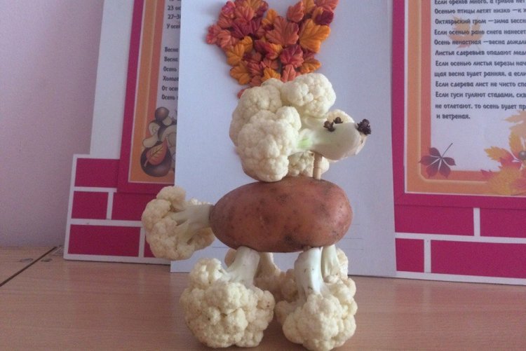 Поделки из овощей и фруктов - фото